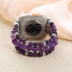 Amethyst Beaded Handmade Stretch Bracelet Watch Band Amethyst Beaded Handmade Stretch Bracelet Watch Band