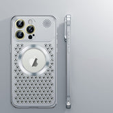 Aromatherapy Spring Loaded Metal Magsafe Aluminum Alloy  Case for iPhone 14 Series--Hollow Design Heat Dissipation