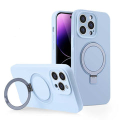 Silicone MagSafe Case with Stand for iPhone 15 Series