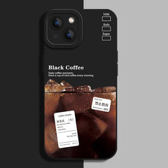 Silicone Coffee Pattern Case for iPhone Series