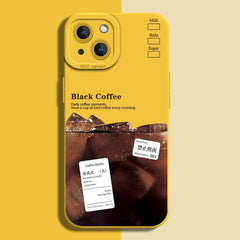 Silicone Coffee Pattern Case for iPhone Series