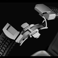 Silicone Strap with Stainless Steel Connector & Folding Clasp